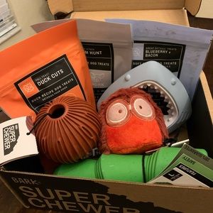 New Bark Box Super Chewer Dog Toys and Treats